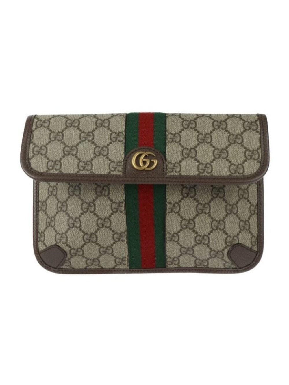 Gucci GG Small Belt Bag Waist Supreme Canvas Leather Beige Ebony